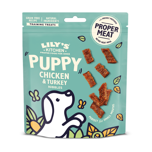 Lily's Kitchen - Chicken and Turkey Nibbles Puppy Treats