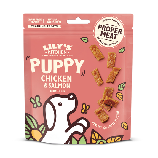 Lily's Kitchen - Chicken and Salmon Nibbles Puppy Treats