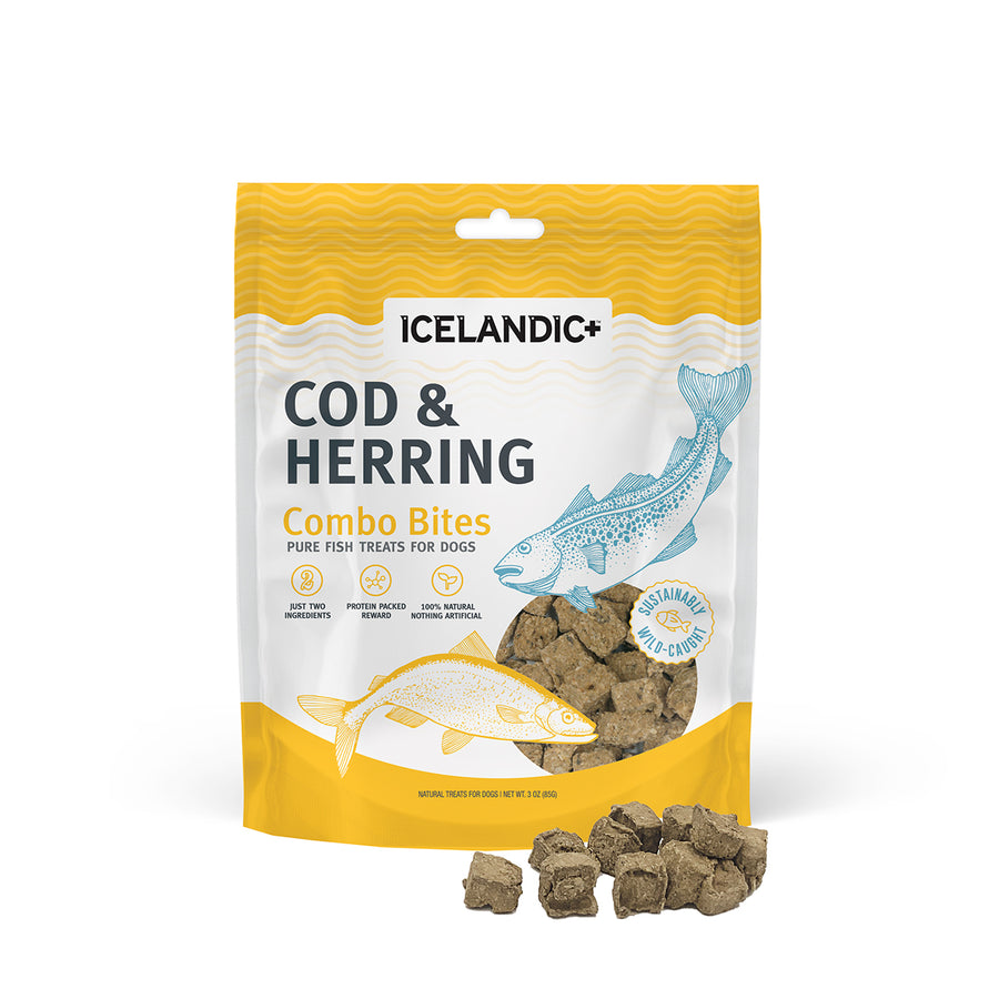 Icelandic Cod & Herring Combo Bites Fish Dog Treat