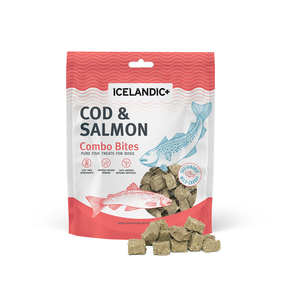 Icelandic Cod & Salmon Combo Bites Fish Dog Treat