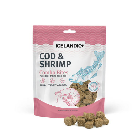 Icelandic Cod & Shrimp Combo Bites Dog Treat