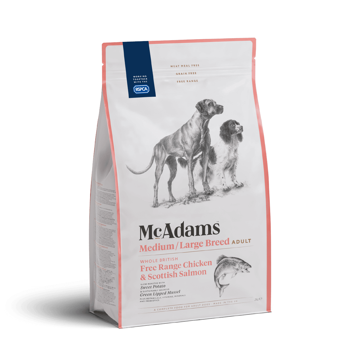 McAdams Free Range Chicken & Scottish Salmon Dogs Dry Food (Medium Breed)