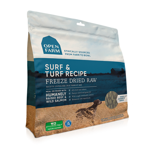 Open Farm Freeze Dried Raw Dog Food - Surf & Turf Recipe