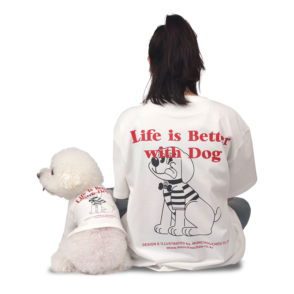 Life is Better with Dog T-shirt for man