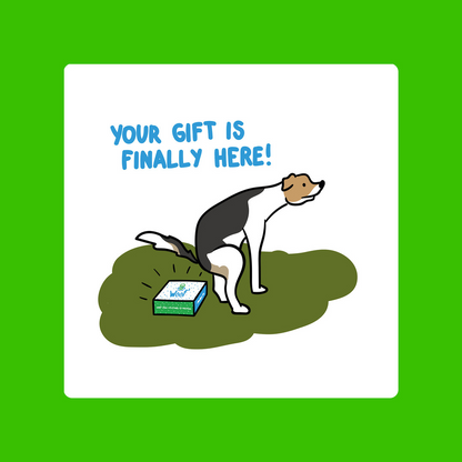 Woof² 'Your Gift Is Finally Here' Card