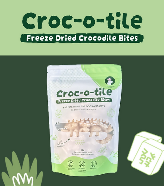 Puppermint - Croc-o-tile Freeze Dried Crocodile Bites