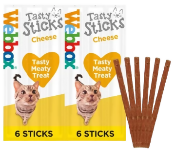 Webbox Cats Tasty Sticks Cheese 6 sticks