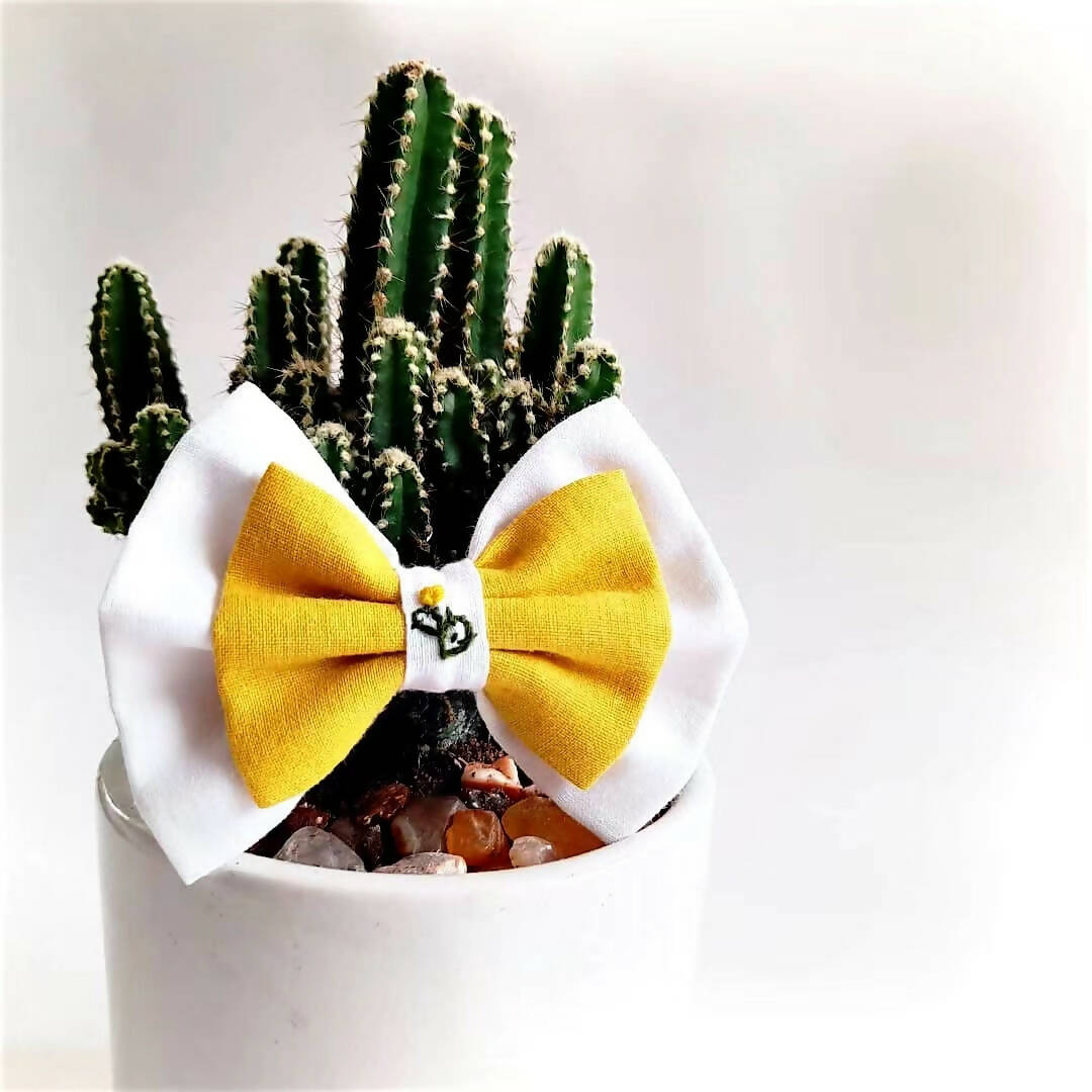 CUTIE CACTI - Plant Dyed Handmade Pet Bow