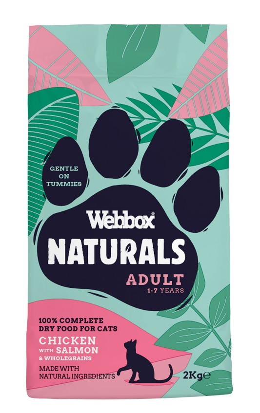 Webbox Naturals Adult Cat with Chicken and Salmon Dry Food 2kg