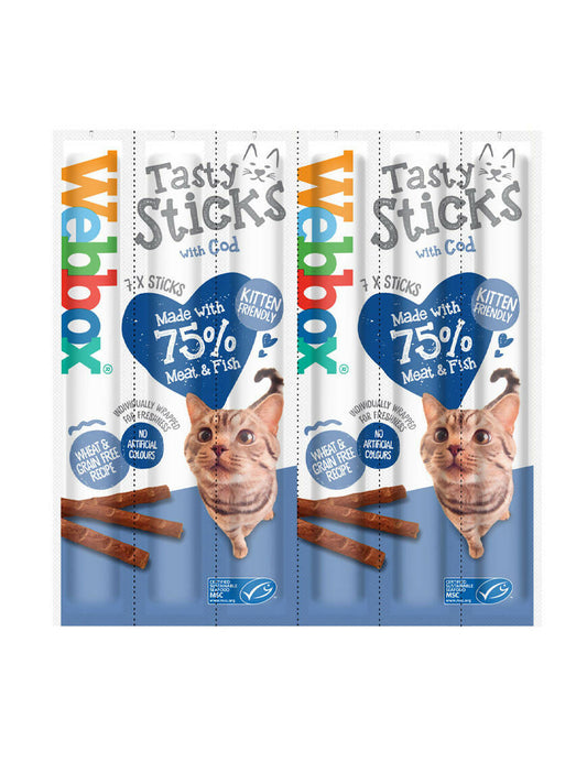 Webbox Tasty Sticks COD Cat Treats 6 sticks