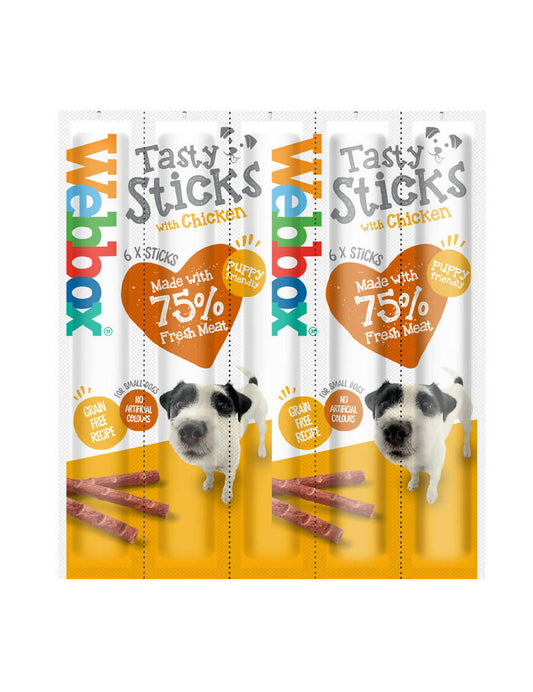 Webbox Dogs Delight Tasty Chicken Sticks Dog Treat 6 Pack