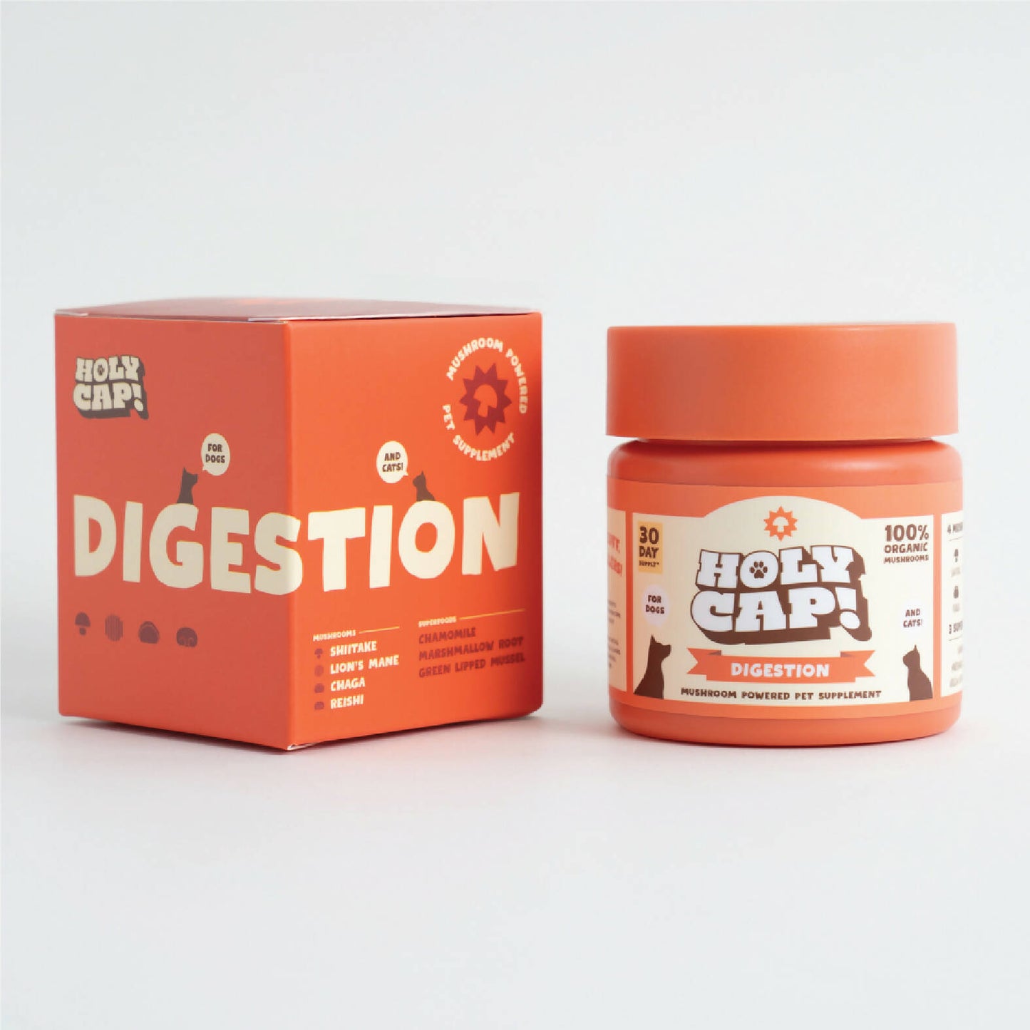 Holy Cap - Digestion support - Mushroom powered pet supplement