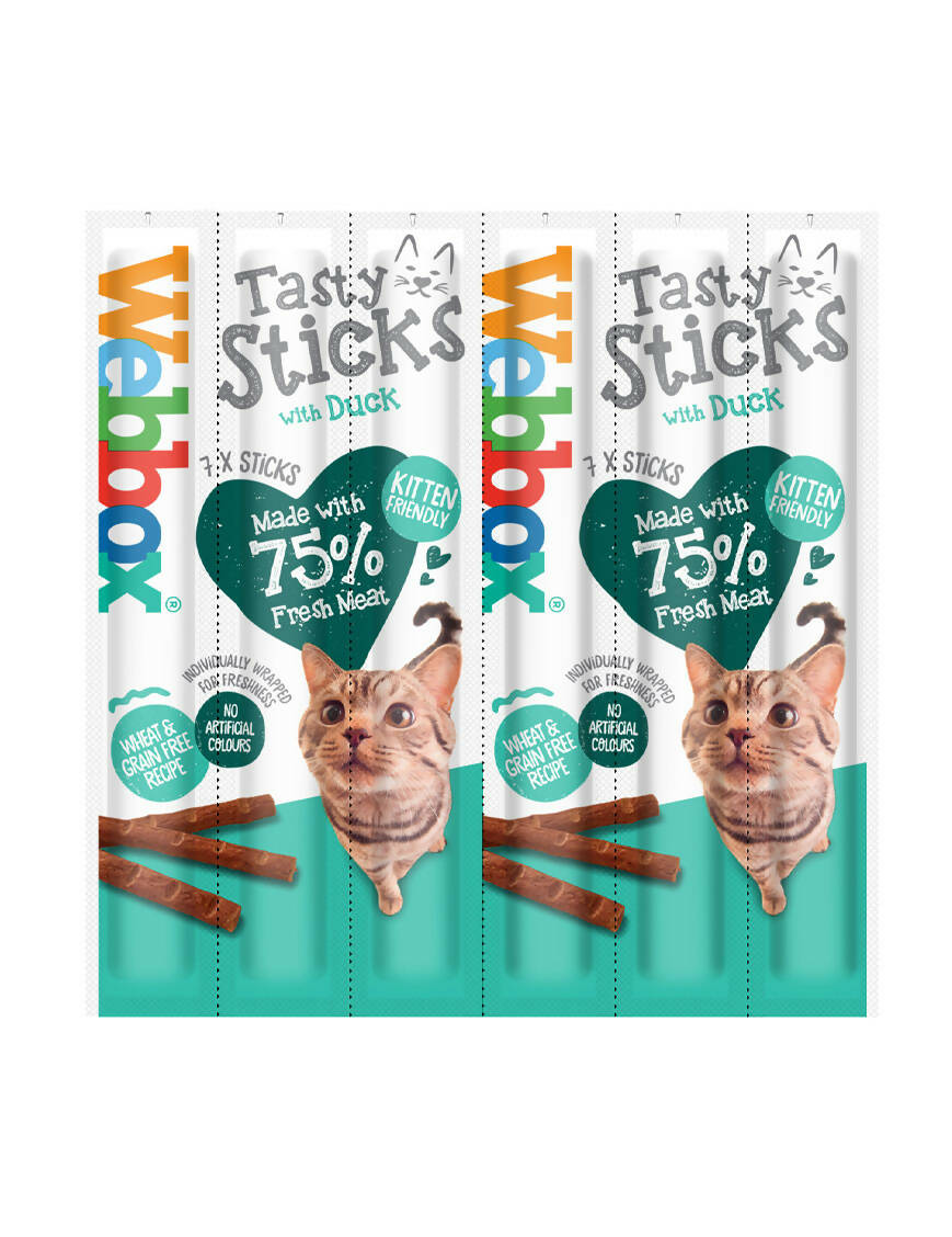 Webbox Tasty Sticks Duck Cat Treats 6 sticks