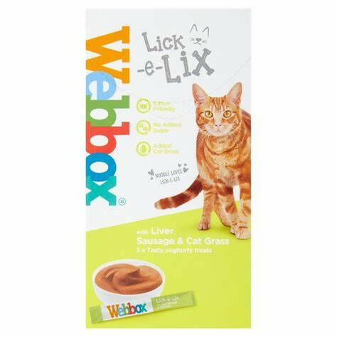 Webbox Lick-e-Lix Liver Sausage & Cat Grass Cat Treats
