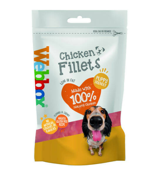 Webbox Chicken Fillets Dog Treats 100g